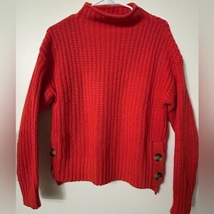 Madewell Orange Chunky Knit Sweater